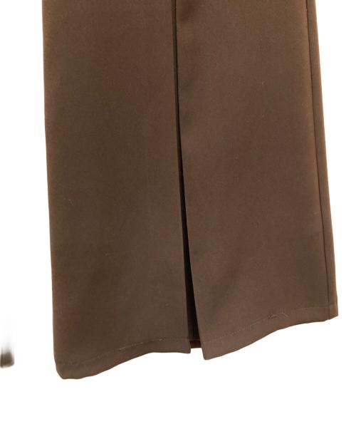 anuans（アニュアンス）anuans (アニュアンス) ダブルクロスボックスタックパンツ ブラウン サイズ:Sの古着・服飾アイテム