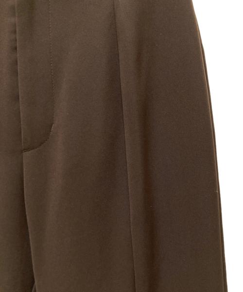 anuans（アニュアンス）anuans (アニュアンス) ダブルクロスボックスタックパンツ ブラウン サイズ:Sの古着・服飾アイテム