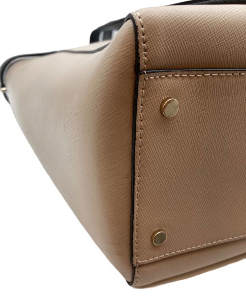 Kate Spade（ケイトスペード）Kate Spade (ケイトスペード) ステイシー カラーブロック ラップトップ トートバッグ ベージュ×ホワイトの古着・服飾アイテム