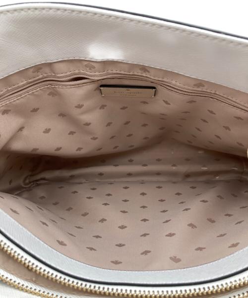 Kate Spade（ケイトスペード）Kate Spade (ケイトスペード) ステイシー カラーブロック ラップトップ トートバッグ ベージュ×ホワイトの古着・服飾アイテム