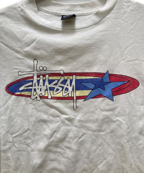 stussy（ステューシー）stussy (ステューシー) 90s スタープリントTシャツ ホワイト サイズ:Mの古着・服飾アイテム