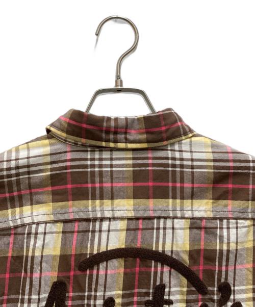 AVIREX（アヴィレックス）AVIREX (アヴィレックス) Check Work Shirt ブラウン サイズ:Lの古着・服飾アイテム