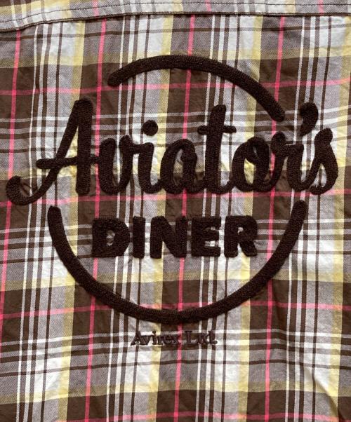 AVIREX（アヴィレックス）AVIREX (アヴィレックス) Check Work Shirt ブラウン サイズ:Lの古着・服飾アイテム