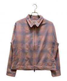 JOURNAL STANDARD relume（ジャーナルスタンダード レリューム）の古着「チェック ショート シャツブルゾン」｜ピンク