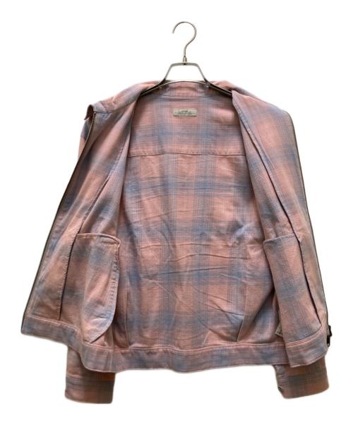 JOURNAL STANDARD relume（ジャーナルスタンダード レリューム）JOURNAL STANDARD relume (ジャーナルスタンダード レリューム) チェック ショート シャツブルゾン ピンク サイズ:Ⅼの古着・服飾アイテム