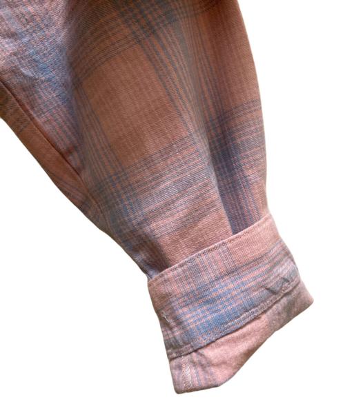 JOURNAL STANDARD relume（ジャーナルスタンダード レリューム）JOURNAL STANDARD relume (ジャーナルスタンダード レリューム) チェック ショート シャツブルゾン ピンク サイズ:Ⅼの古着・服飾アイテム