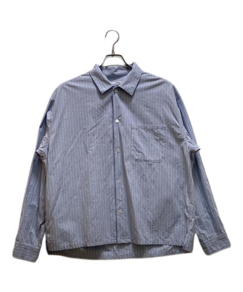 JOURNAL STANDARD relume（ジャーナルスタンダード レリューム）JOURNAL STANDARD relume (ジャーナルスタンダード レリューム) ジェームスファブリック ボックスシルエット シャツ ブルー サイズ:Ⅼの古着・服飾アイテム