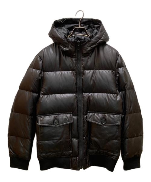BURBERRY BLACK LABEL（バーバリーブラックレーベル）BURBERRY BLACK LABEL (バーバリーブラックレーベル) リバーシブルフーデッドチェックダウンジャケット ブラック サイズ:Lの古着・服飾アイテム
