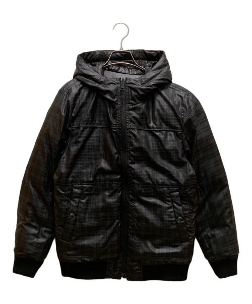 BURBERRY BLACK LABEL（バーバリーブラックレーベル）BURBERRY BLACK LABEL (バーバリーブラックレーベル) リバーシブルフーデッドチェックダウンジャケット ブラック サイズ:Lの古着・服飾アイテム