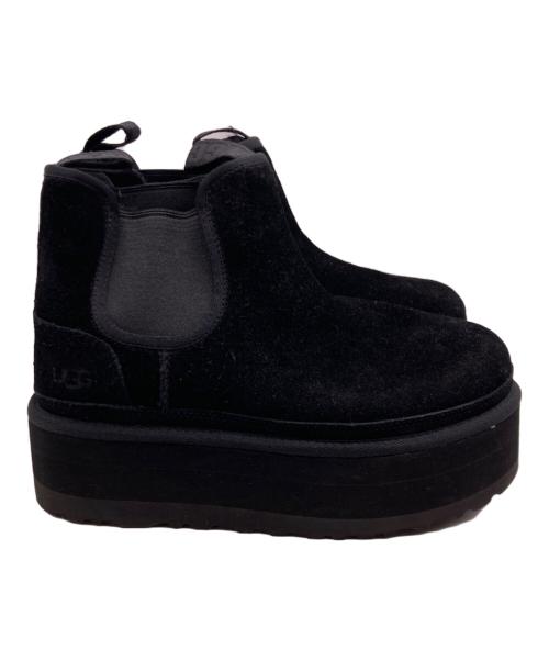 UGG（アグ）UGG (アグ) ニューメル プラットフォーム チェルシー ブラック サイズ:24の古着・服飾アイテム