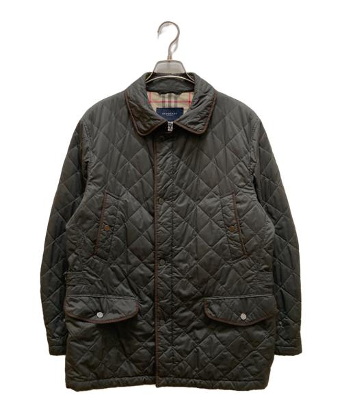 BURBERRY LONDON（バーバリーロンドン）BURBERRY LONDON (バーバリーロンドン) パイピングキルティングハンティングジャケット グリーン サイズ:lの古着・服飾アイテム