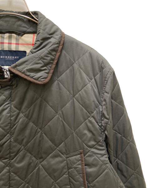 BURBERRY LONDON（バーバリーロンドン）BURBERRY LONDON (バーバリーロンドン) パイピングキルティングハンティングジャケット グリーン サイズ:lの古着・服飾アイテム