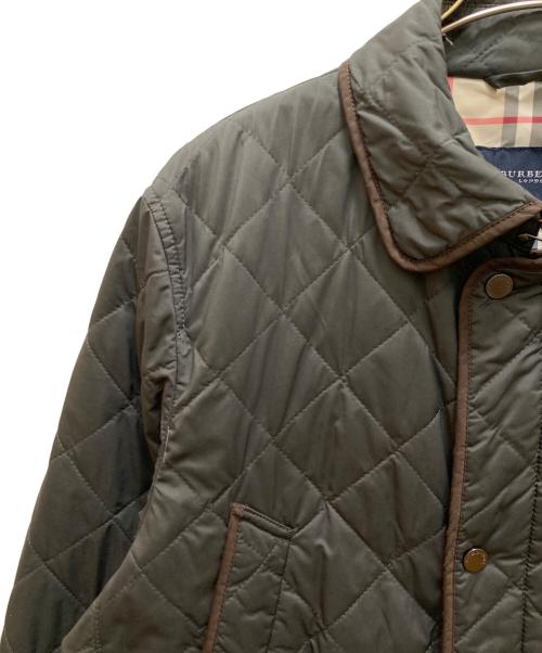 BURBERRY LONDON（バーバリーロンドン）BURBERRY LONDON (バーバリーロンドン) パイピングキルティングハンティングジャケット グリーン サイズ:lの古着・服飾アイテム