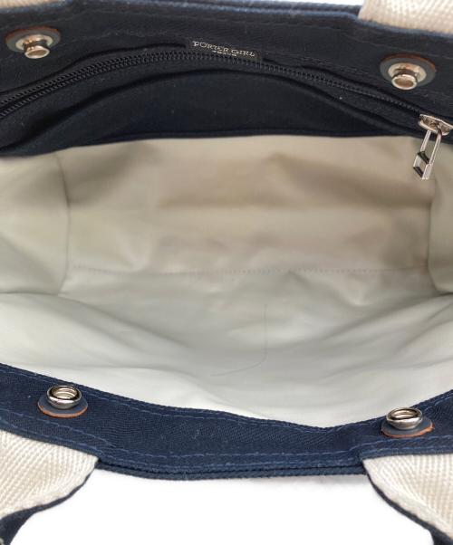 PORTER GIRL（ポーターガール）PORTER GIRL (ポーターガール) ネイキッド キャンバストートバッグ(S) ネイビーの古着・服飾アイテム