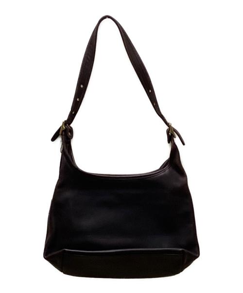 COACH（コーチ）COACH (コーチ) ヴィンテージレザーショルダーバッグ ネイビーの古着・服飾アイテム