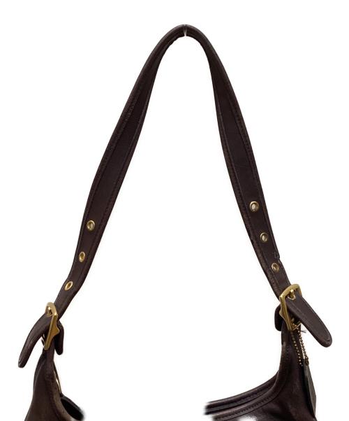 COACH（コーチ）COACH (コーチ) ヴィンテージレザーショルダーバッグ ネイビーの古着・服飾アイテム