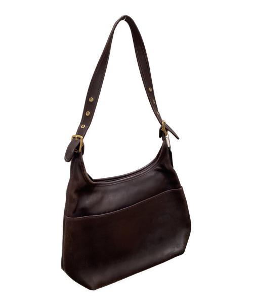 COACH（コーチ）COACH (コーチ) ヴィンテージレザーショルダーバッグ ネイビーの古着・服飾アイテム