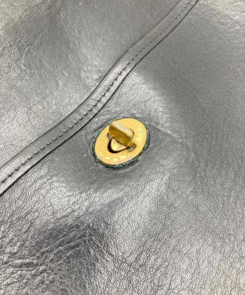 COACH（コーチ）COACH (コーチ) レザーショルダーバッグ ブラックの古着・服飾アイテム