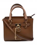 MICHAEL KORSマイケル・コース）の古着「HAMILTON サッチェル スモール2WAYバッグ」｜ブラウン