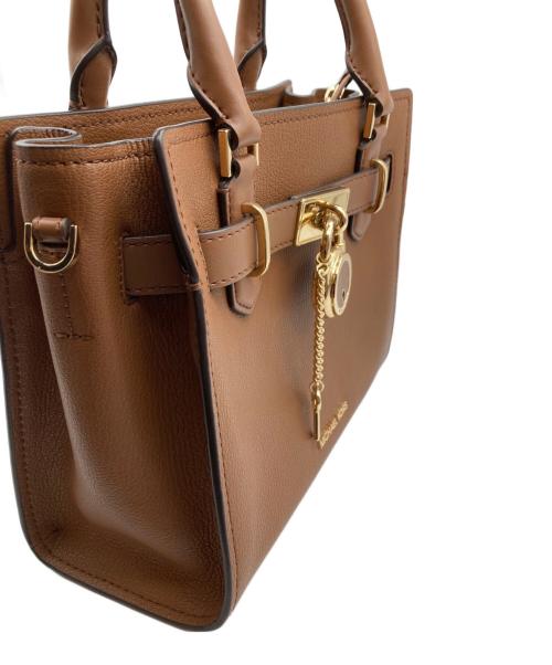 MICHAEL KORS（マイケル・コース）MICHAEL KORS (マイケル・コース) HAMILTON サッチェル スモール2WAYバッグ ブラウンの古着・服飾アイテム
