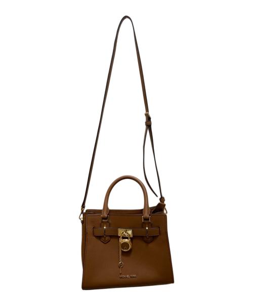 MICHAEL KORS（マイケル・コース）MICHAEL KORS (マイケル・コース) HAMILTON サッチェル スモール2WAYバッグ ブラウンの古着・服飾アイテム