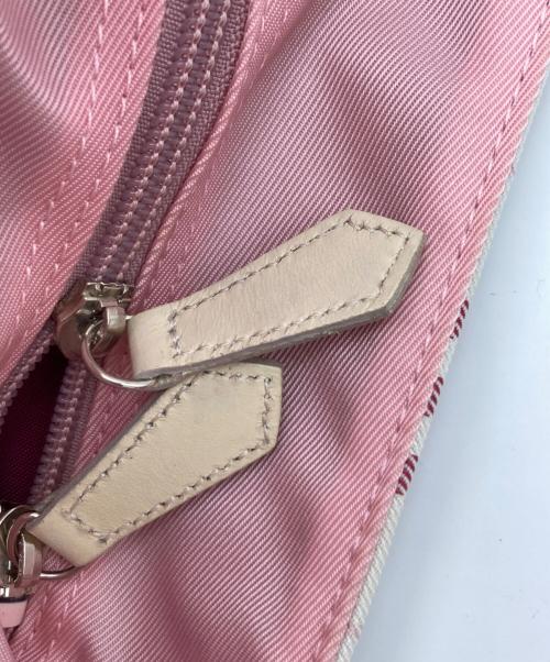 BURBERRY BLUE LABEL（バーバリー ブルー レーベル）BURBERRY BLUE LABEL (バーバリー ブルー レーベル) チェック柄ナイロンハンドバッグ ベージュの古着・服飾アイテム