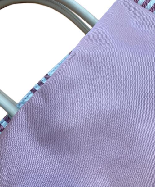 BURBERRY BLUE LABEL（バーバリー ブルー レーベル）BURBERRY BLUE LABEL (バーバリー ブルー レーベル) チェック柄ナイロンハンドバッグ ベージュの古着・服飾アイテム