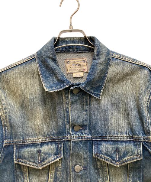 POLO RALPH LAUREN（ポロ・ラルフローレン）POLO RALPH LAUREN (ポロ・ラルフローレン) 70506型 デニムトラッカージャケット ブルー サイズ:Mの古着・服飾アイテム