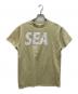 WIND AND SEA（ウィンダンシー）の古着「ロゴプリントTシャツ」｜ベージュ