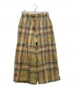 Hampstead×O'NEIL OF DUBLINハムステッド×オニールオブダブリン）の古着「別注リネンイージーチェックパンツ」｜ベージュ