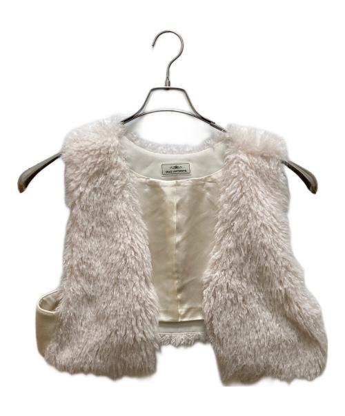 GRACE CONTINENTAL（（グレースコンチネンタル）GRACE CONTINENTAL (（グレースコンチネンタル) ショートファーベスト ベージュ サイズ:36の古着・服飾アイテム