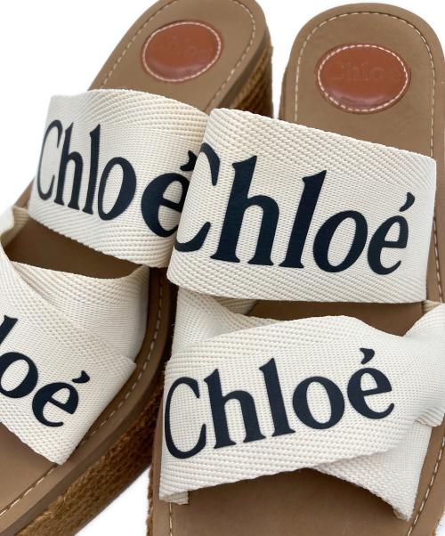 Chloe（クロエ）Chloe (クロエ) Woody エスパドリーユサンダル ベージュ サイズ:38の古着・服飾アイテム