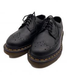 Dr.Martens（ドクターマーチン）の古着「イエローステッチ ブローグ シューズ」｜ブラック