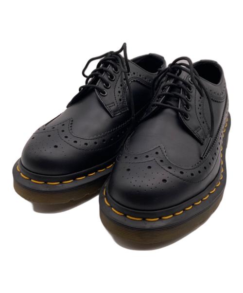 Dr.Martens（ドクターマーチン）Dr.Martens (ドクターマーチン) イエローステッチ ブローグ シューズ ブラック サイズ:UK3の古着・服飾アイテム