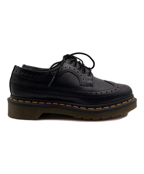 Dr.Martens（ドクターマーチン）Dr.Martens (ドクターマーチン) イエローステッチ ブローグ シューズ ブラック サイズ:UK3の古着・服飾アイテム