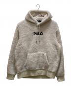 POLO RALPH LAURENポロ・ラルフローレン）の古着「ロゴ刺繍ボアプルオーバーパーカー」｜ホワイト
