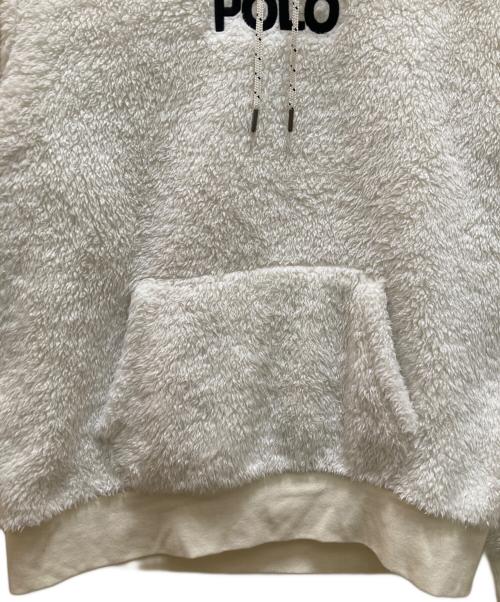 POLO RALPH LAUREN（ポロ・ラルフローレン）POLO RALPH LAUREN (ポロ・ラルフローレン) ロゴ刺繍ボアプルオーバーパーカー ホワイト サイズ:Lの古着・服飾アイテム