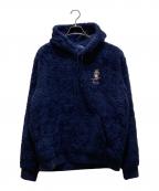 POLO RALPH LAURENポロ・ラルフローレン）の古着「ベア刺繍ボアプルオーバーパーカー」｜ネイビー