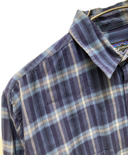 Patagonia（パタゴニア）Patagonia (パタゴニア) オーガニックコットンチェックシャツ ブルー サイズ:Sの古着・服飾アイテム