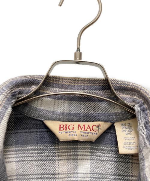 big mac（ビッグマック）big mac (ビッグマック) ヴィンテージコットンチェックシャツ グレー サイズ:XXLXTの古着・服飾アイテム