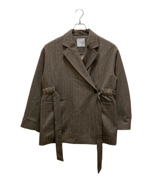CLANE（クラネ）CLANE (クラネ) ウエストベルトデザインジャケット ブラウン サイズ:２ 未使用品の古着・服飾アイテム