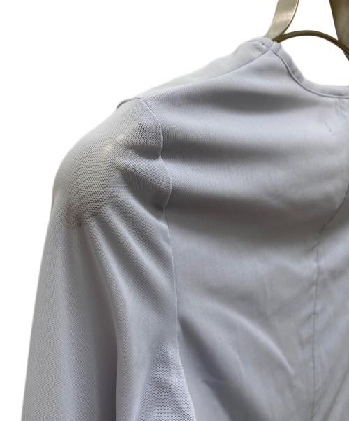 CLANE（クラネ）CLANE (クラネ) シアーメッシュクルーネックトップス ブルー サイズ:2 未使用品の古着・服飾アイテム