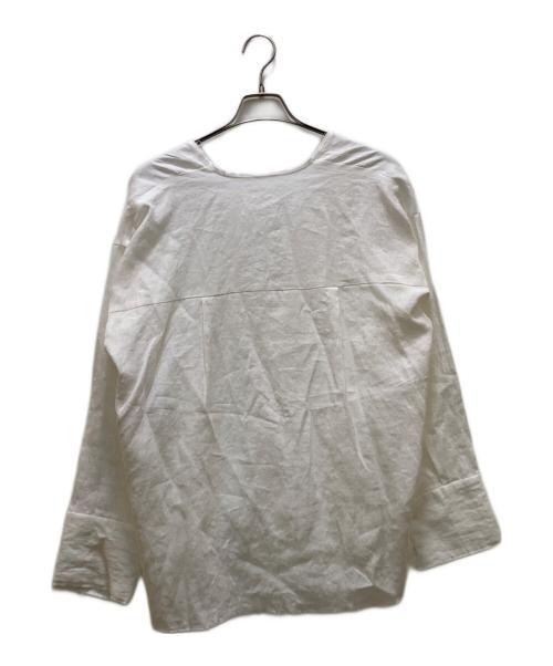 ETRE TOKYO（エトレトウキョウ）ETRE TOKYO (エトレトウキョウ) Vネックカットオフブラウス ホワイト サイズ:FREEの古着・服飾アイテム