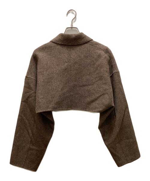 CLANE（クラネ）CLANE (クラネ) ネップツイードリバーボレロジャケット ブラウン サイズ:freeの古着・服飾アイテム