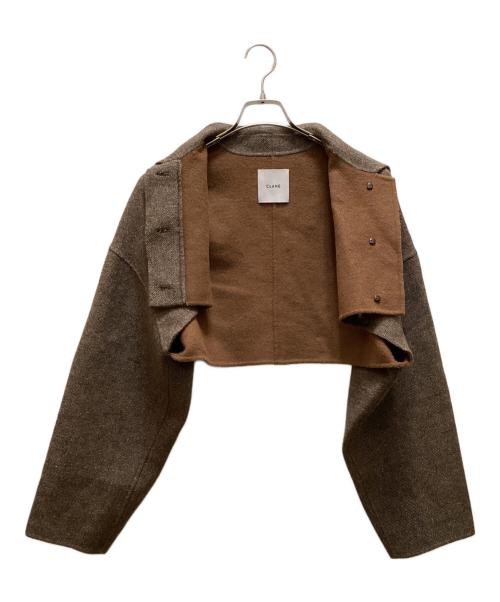 CLANE（クラネ）CLANE (クラネ) ネップツイードリバーボレロジャケット ブラウン サイズ:freeの古着・服飾アイテム
