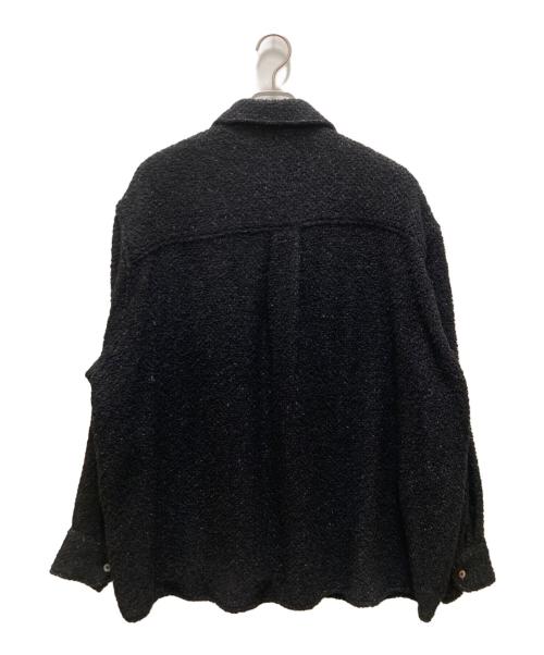 jieda（ジエダ）jieda (ジエダ) ツイードオーバーサイズシャツ ブラック サイズ:Sの古着・服飾アイテム