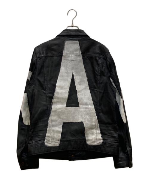 G-STAR RAW（ジースターロゥ）G-STAR RAW (ジースターロゥ) ペイントデザインコーティングデニムジャケット ブラック サイズ:Ｍの古着・服飾アイテム