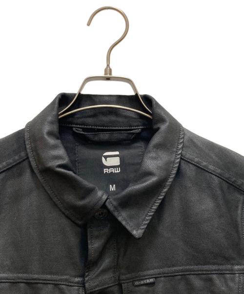 G-STAR RAW（ジースターロゥ）G-STAR RAW (ジースターロゥ) ペイントデザインコーティングデニムジャケット ブラック サイズ:Ｍの古着・服飾アイテム