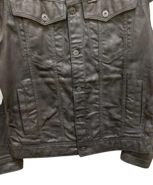 G-STAR RAW（ジースターロゥ）G-STAR RAW (ジースターロゥ) ペイントデザインコーティングデニムジャケット ブラック サイズ:Ｍの古着・服飾アイテム