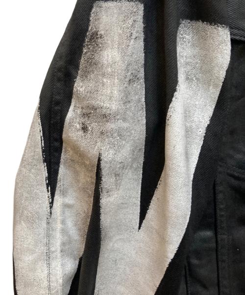 G-STAR RAW（ジースターロゥ）G-STAR RAW (ジースターロゥ) ペイントデザインコーティングデニムジャケット ブラック サイズ:Ｍの古着・服飾アイテム